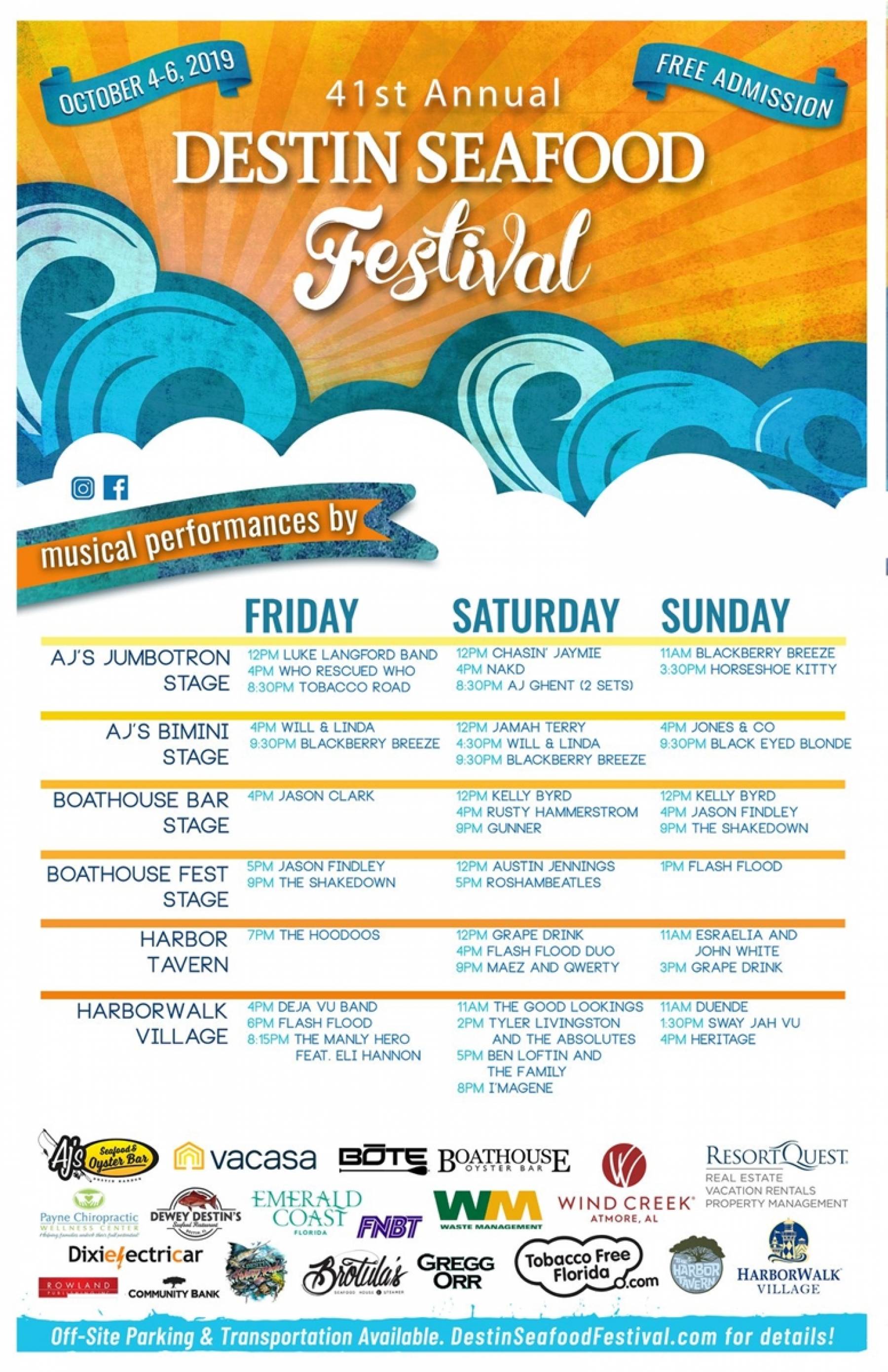 41st Annual Destin Seafood Festival Destin Gulfgate Vacation Rentals
